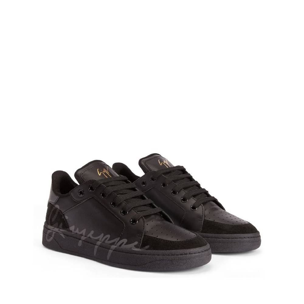 GIUSEPPE ZANOTTI DESIGN  Sneakers Basse In Pelle Di Vitello Nera Giuseppe Zanotti