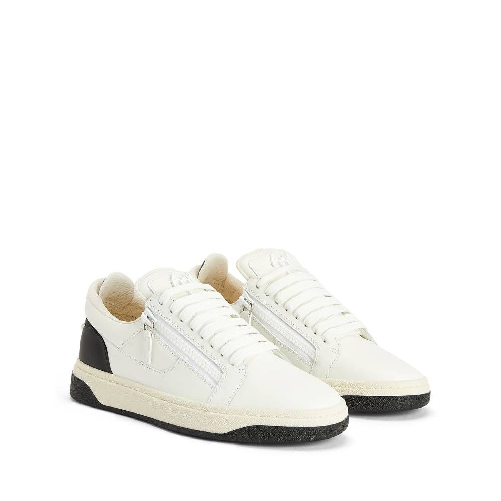 GIUSEPPE ZANOTTI DESIGN  Sneakers Basse Uomo Giuseppe Zanotti In Pelle Bianca