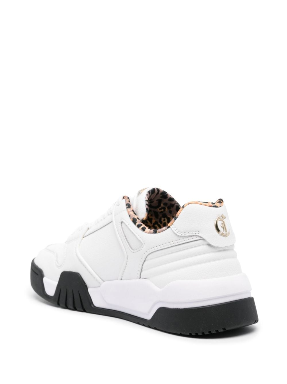 JUST CAVALLI  Sneakers Bianche Donna Just Cavalli - Pelle E Tessuto Alla Moda