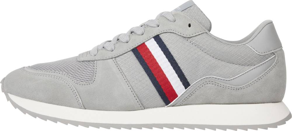 TOMMY JEANS Sneakers Grigie Uomo in Pelle e Tessuto Tommy Jeans TOMMY JEANS Sneakers Grigie Uomo in Pelle e Tessuto Tommy Jeans