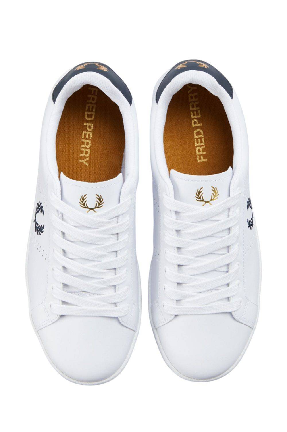 FRED PERRY  Sneakers In Pelle Bianca Fred Perry B721 - Scarpe Sportive Da Uomo