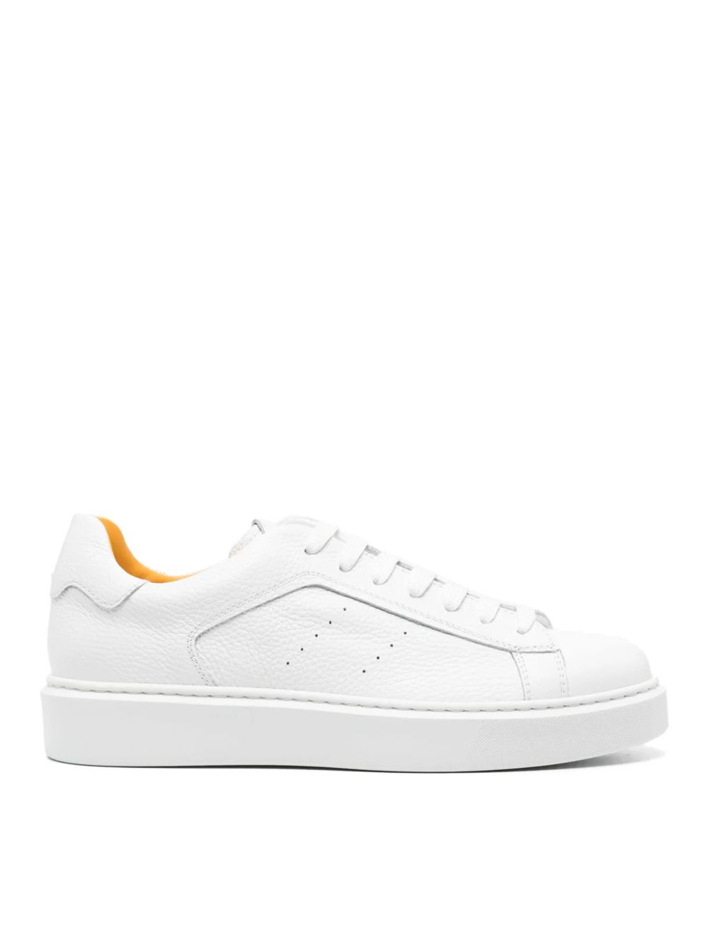 DOUCAL'S  Sneakers in Pelle Tumbled Doucal's - Scarpe Uomo Bianche