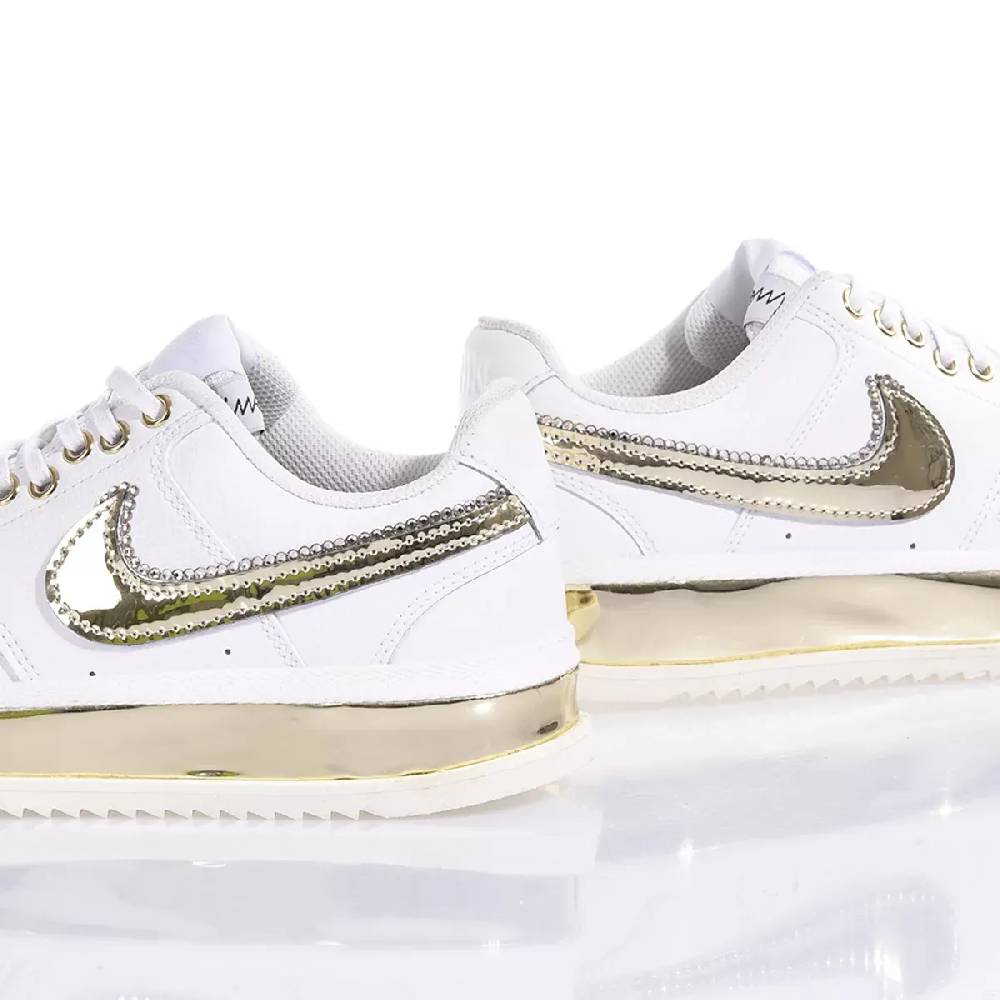 NIKE  Sneakers Nike Court Vision In Bianco Oro - Eco-Pelle