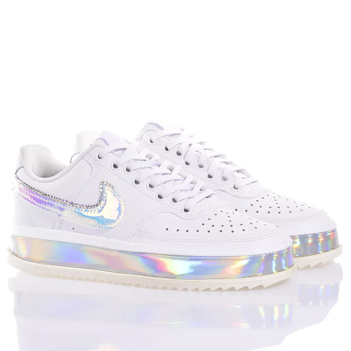 NIKE  Sneakers Nike Court Vision In Eco-Pelle - Bianco Multicolore