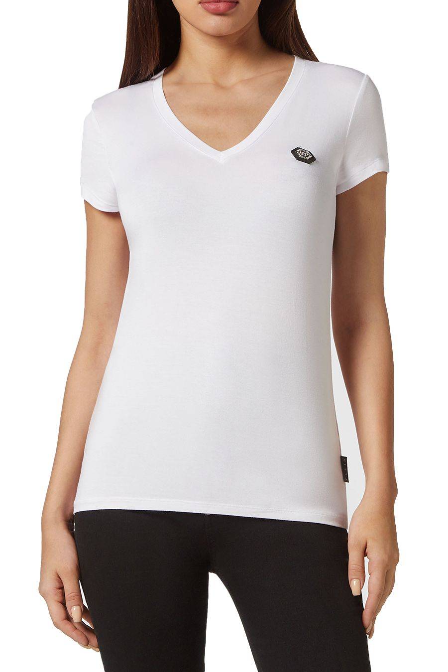 PHILIPP PLEIN  T-Shirt Bianca In Cotone Da Donna PHILIPP PLEIN