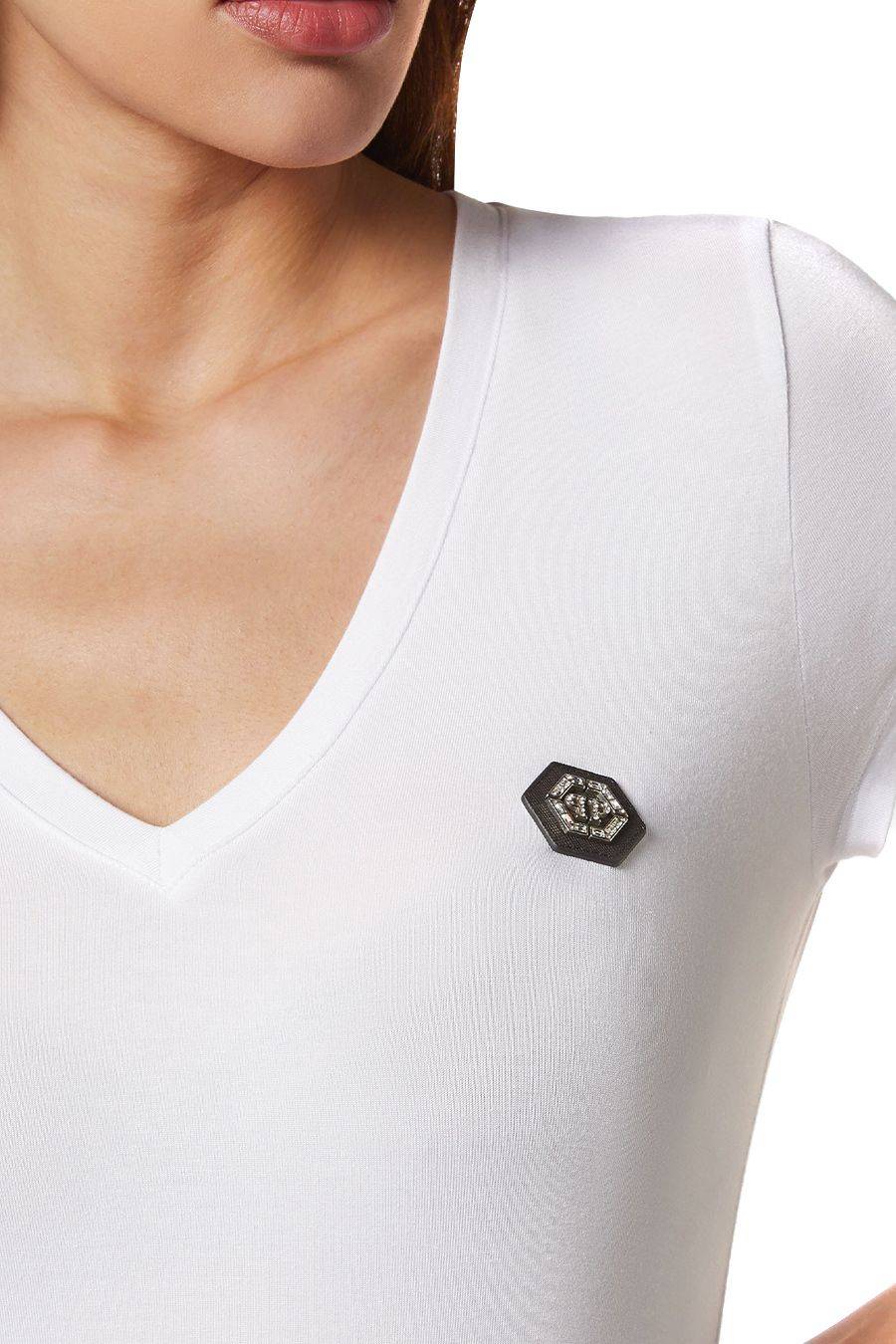 PHILIPP PLEIN  T-Shirt Bianca In Cotone Da Donna PHILIPP PLEIN