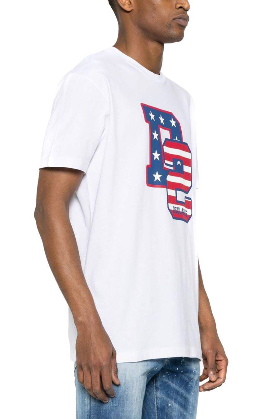 DSQUARED2  T-Shirt Bianca In Cotone DSQUARED2 Da Uomo S74GD1260