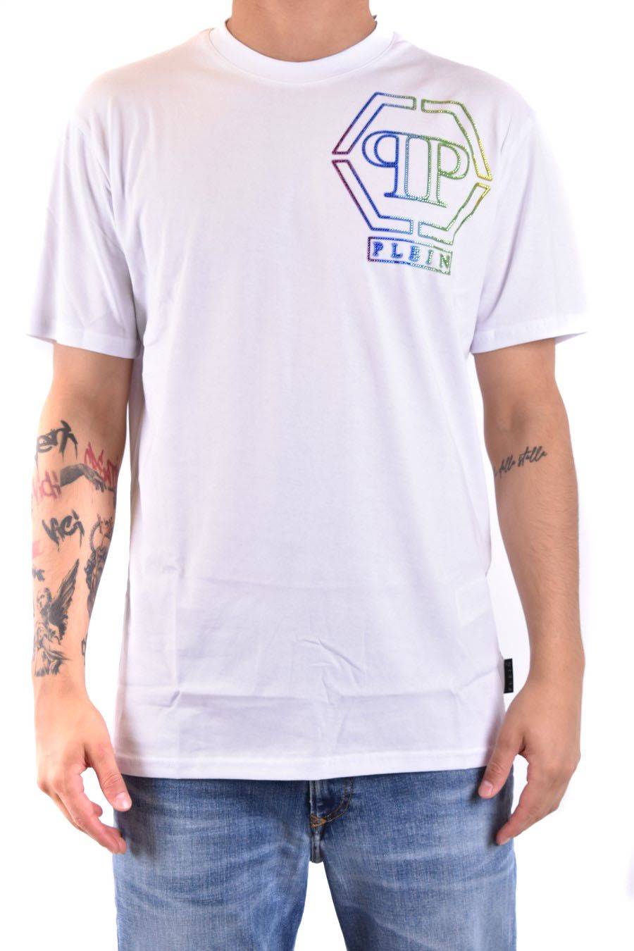 PHILIPP PLEIN  T-Shirt Bianca In Cotone Philipp Plein Uomo