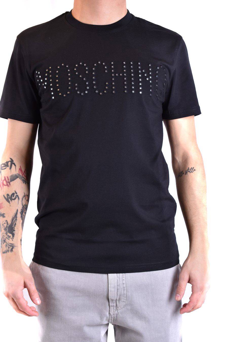 MOSCHINO  T-Shirt Classica In Cotone Nero Moschino Uomo