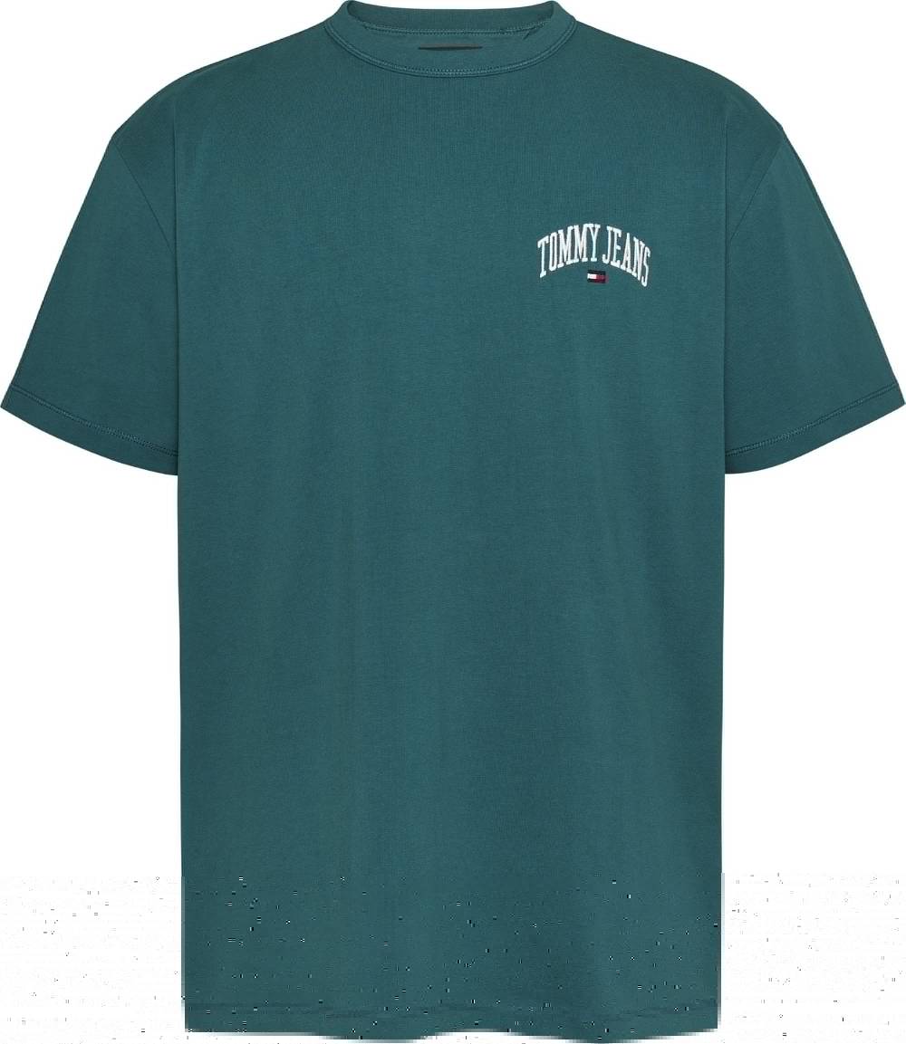 TOMMY JEANS  T-Shirt Cotone Verde Slim Fit Tommy Jeans
