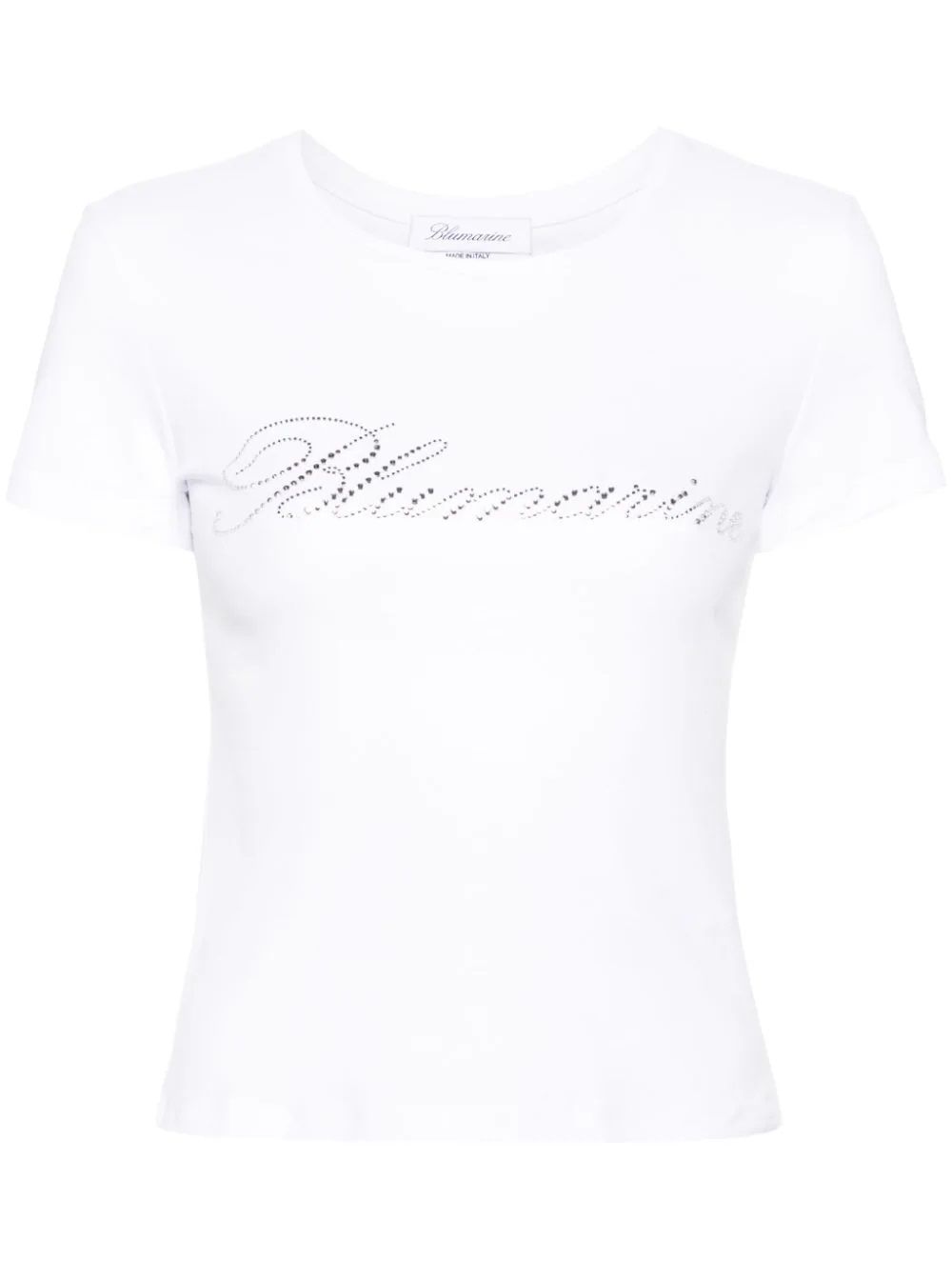 BLUMARINE  T-Shirt da Donna BLUMARINE in Cotone Bianco con Logo