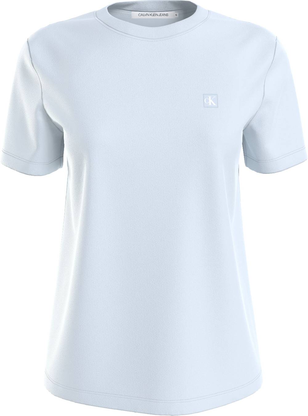 CALVIN KLEIN  T-Shirt da Donna Calvin Klein in Cotone Blu Chiaro