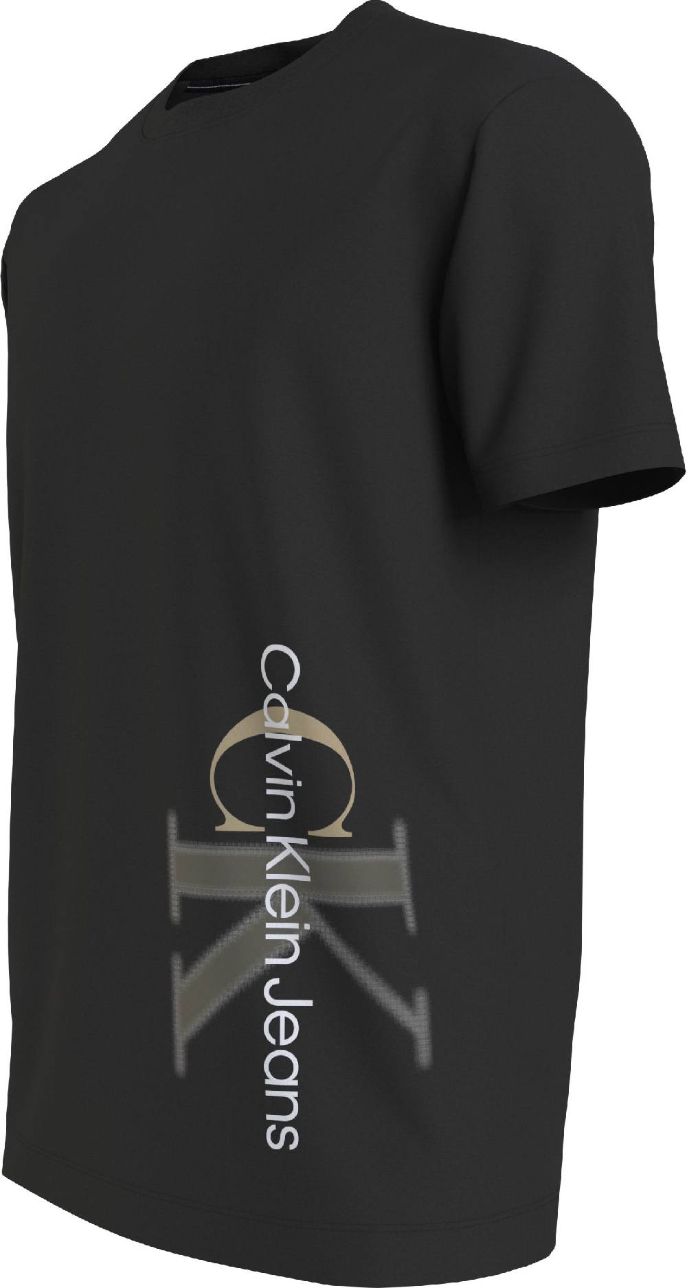 CALVIN KLEIN  T-shirt Da Uomo Calvin Klein Nera In Cotone Con Collo Rotondo