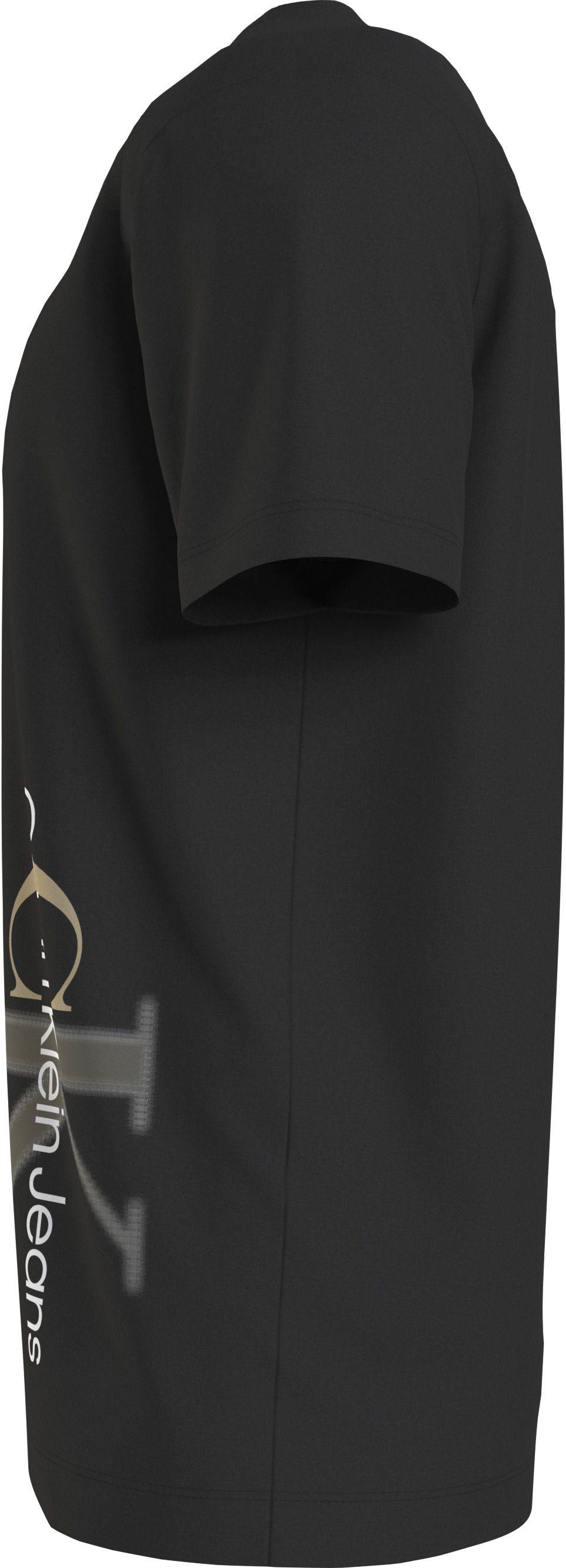 CALVIN KLEIN  T-shirt Da Uomo Calvin Klein Nera In Cotone Con Collo Rotondo