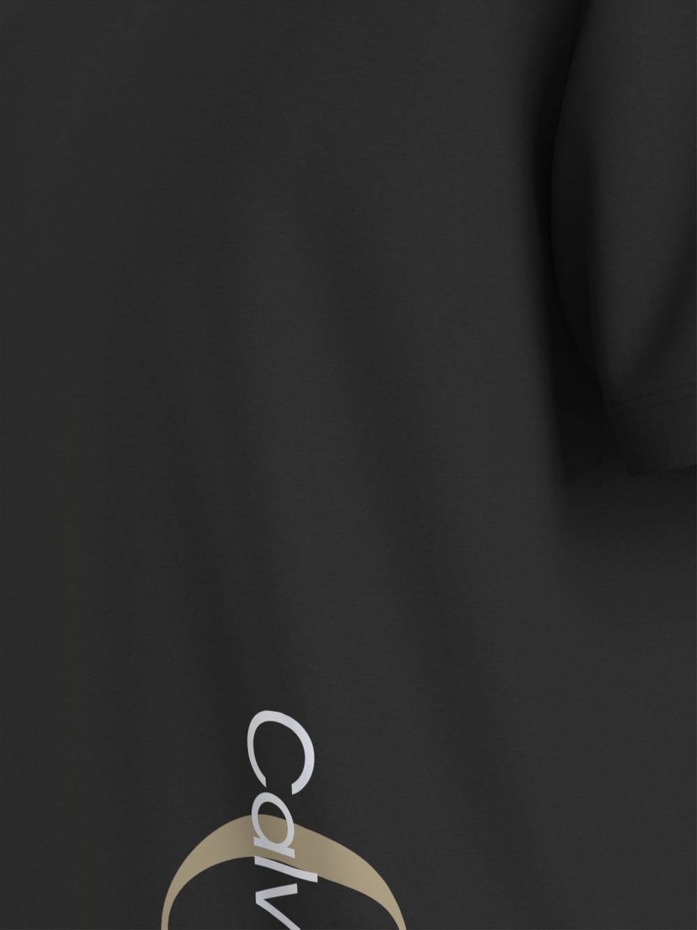 CALVIN KLEIN  T-shirt Da Uomo Calvin Klein Nera In Cotone Con Collo Rotondo