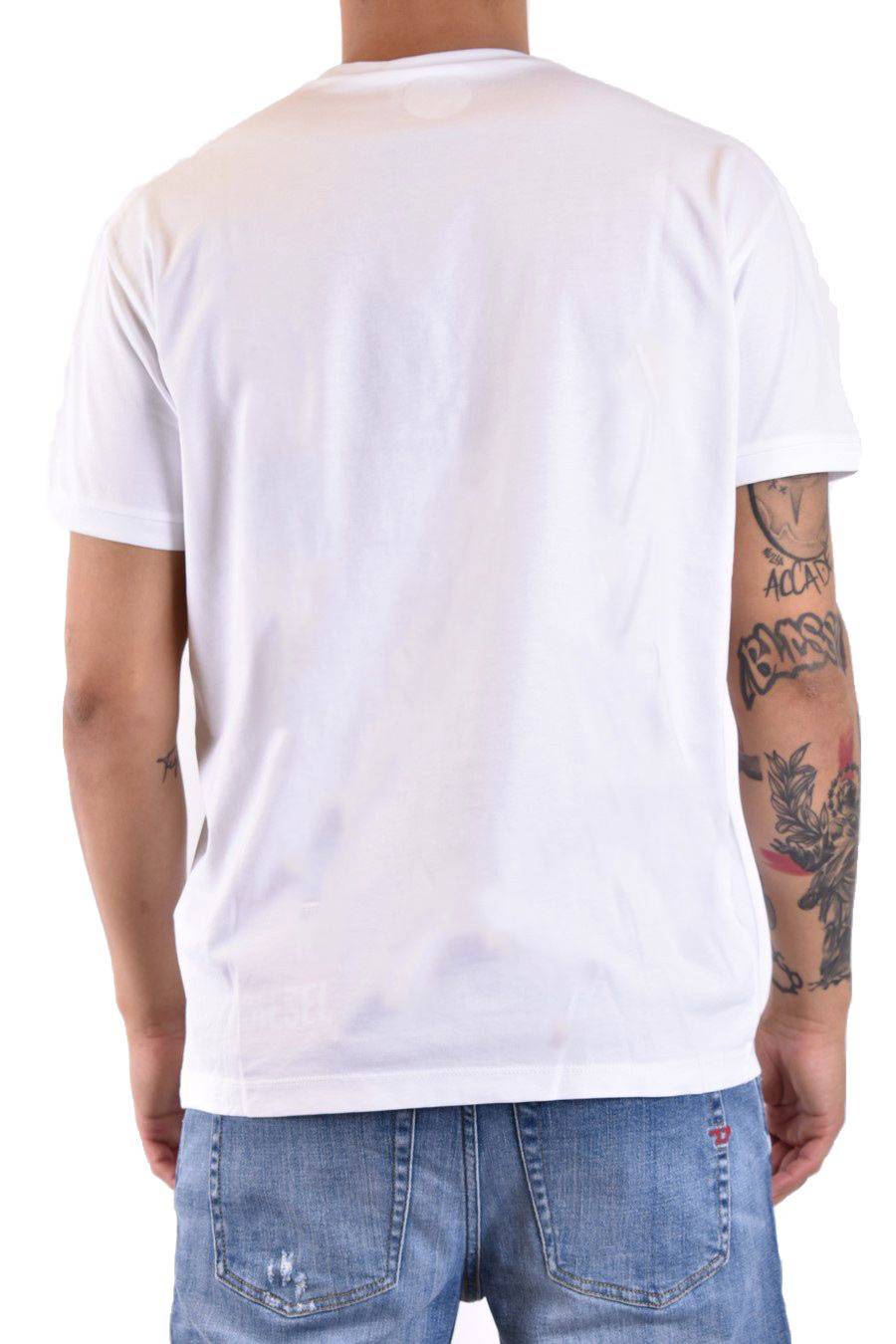 DSQUARED2  T-Shirt Da Uomo DSQUARED2 In Cotone Bianco