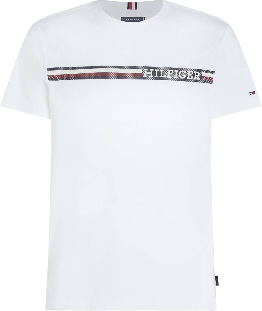 TOMMY HILFIGER  T-Shirt da Uomo Tommy Hilfiger in Cotone Bianco
