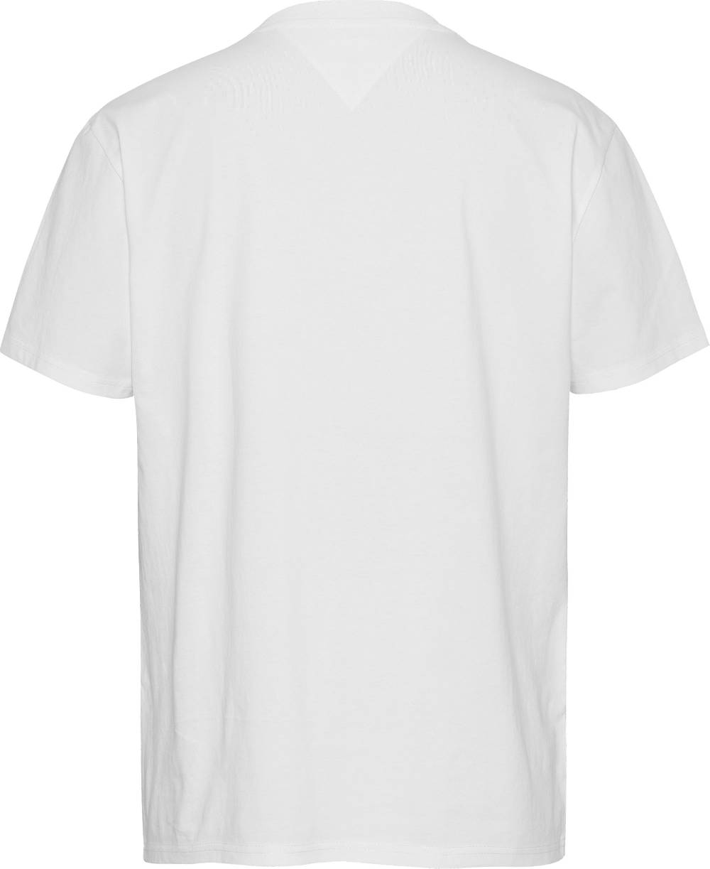 TOMMY JEANS  T-Shirt Da Uomo Tommy Jeans Bianca In Cotone Con Girocollo