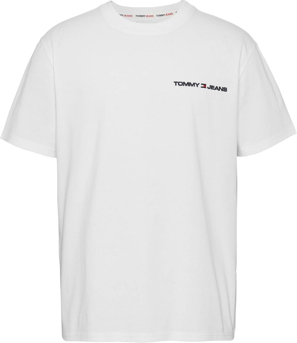 TOMMY JEANS  T-Shirt da Uomo Tommy Jeans Bianca in Cotone con Girocollo