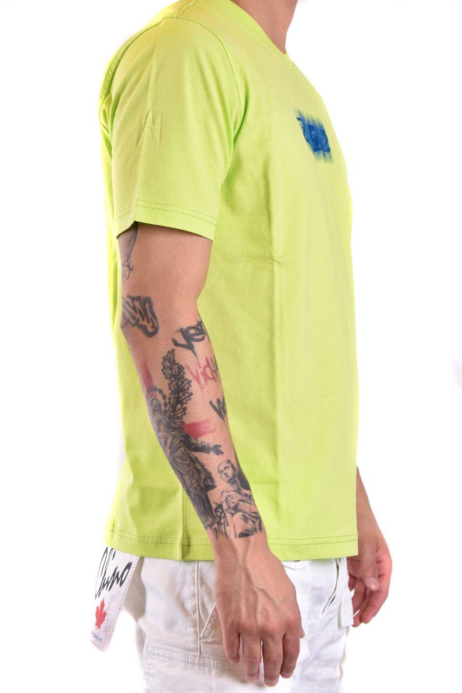 DIESEL  T-Shirt Di Cotone Gialla Uomo Diesel A12271 0GRAI5KB