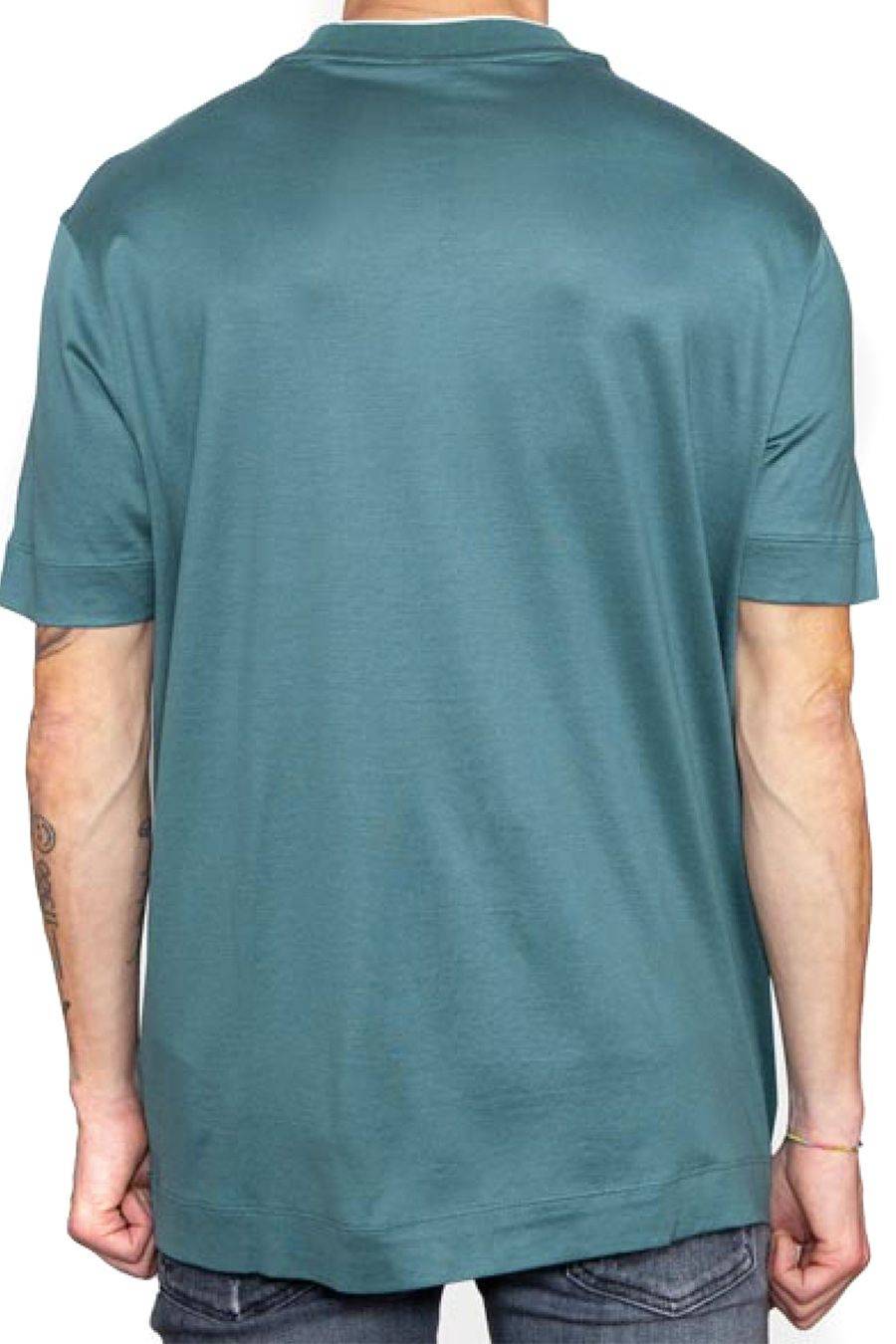 EMPORIO ARMANI  T-Shirt Emporio Armani Cotone Azzurro Cielo