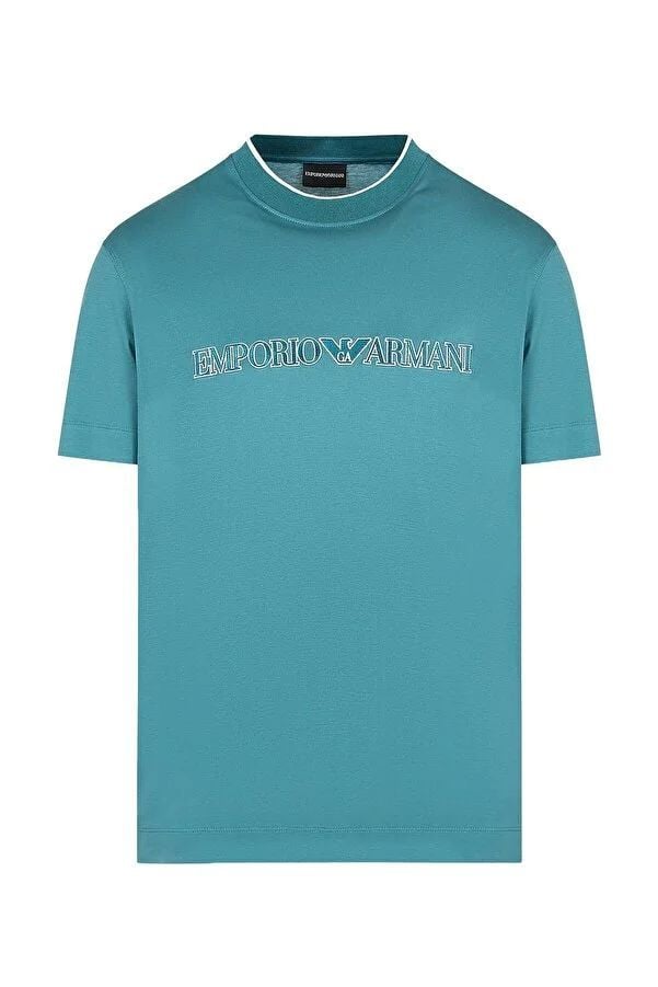 EMPORIO ARMANI  T-Shirt Emporio Armani Cotone Azzurro Cielo