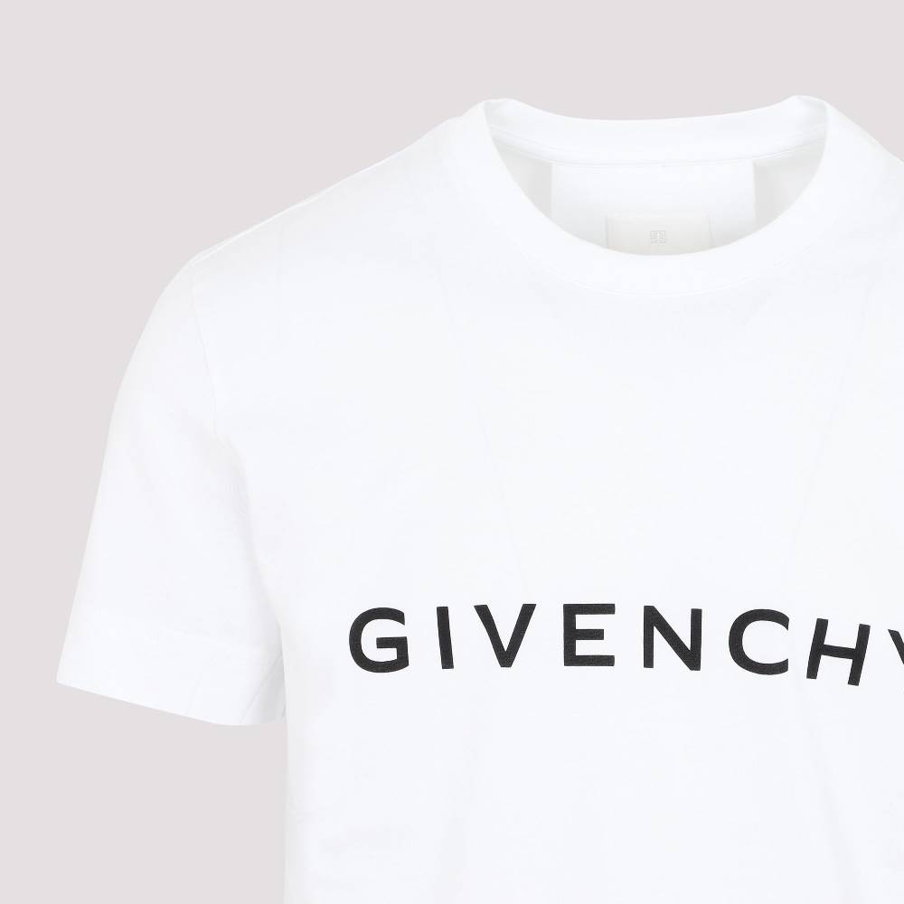 GIVENCHY  T-shirt In Cotone Bianco Con Logo Givenchy - Uomo