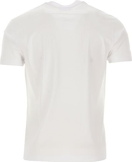 EMPORIO ARMANI  T-Shirt Logo Emporio Armani Bianca In Lyocell E Cotone Per Uomo