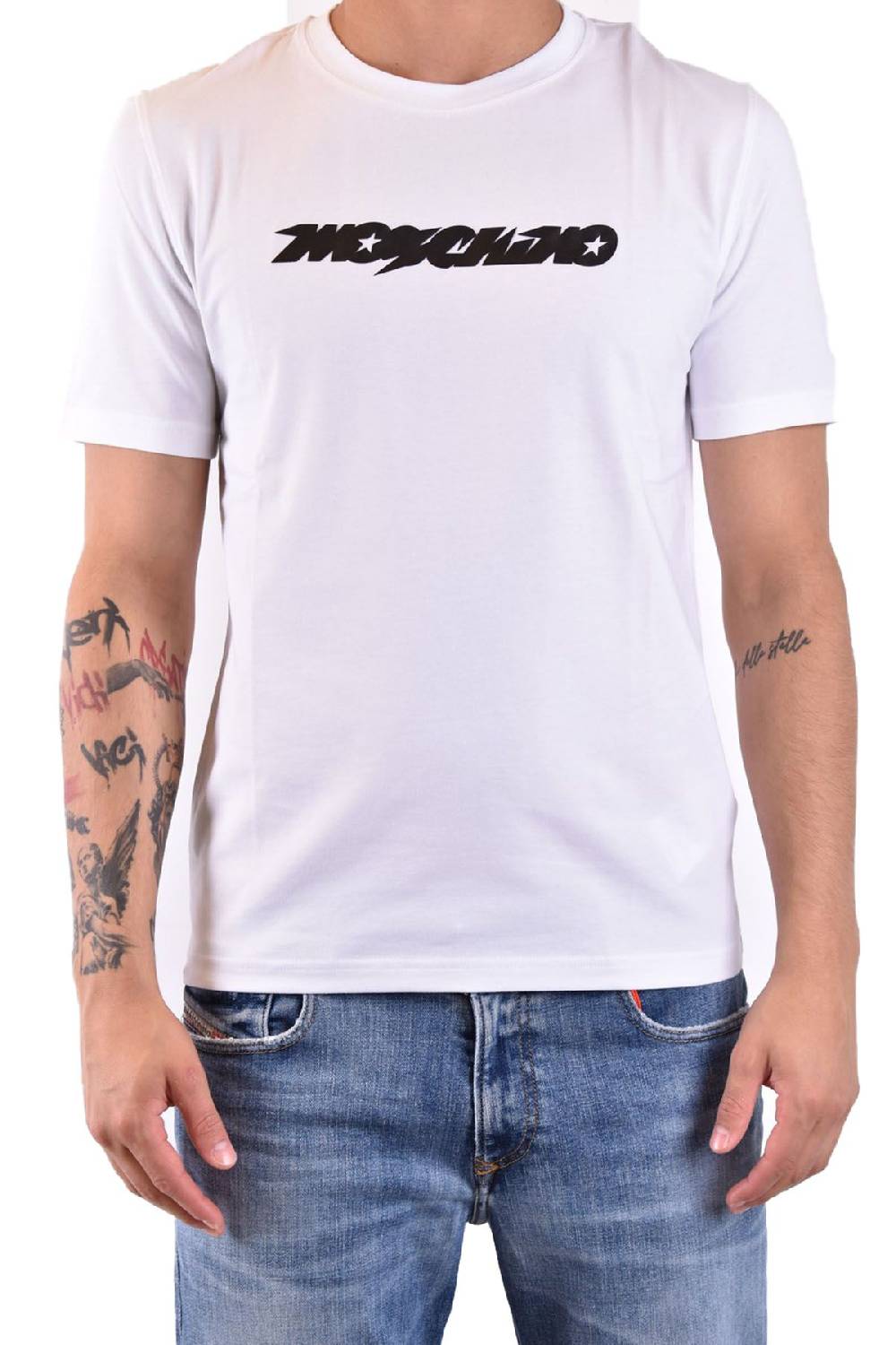 MOSCHINO  T-Shirt MOSCHINO Bianca 100% Cotone Da Uomo A0718