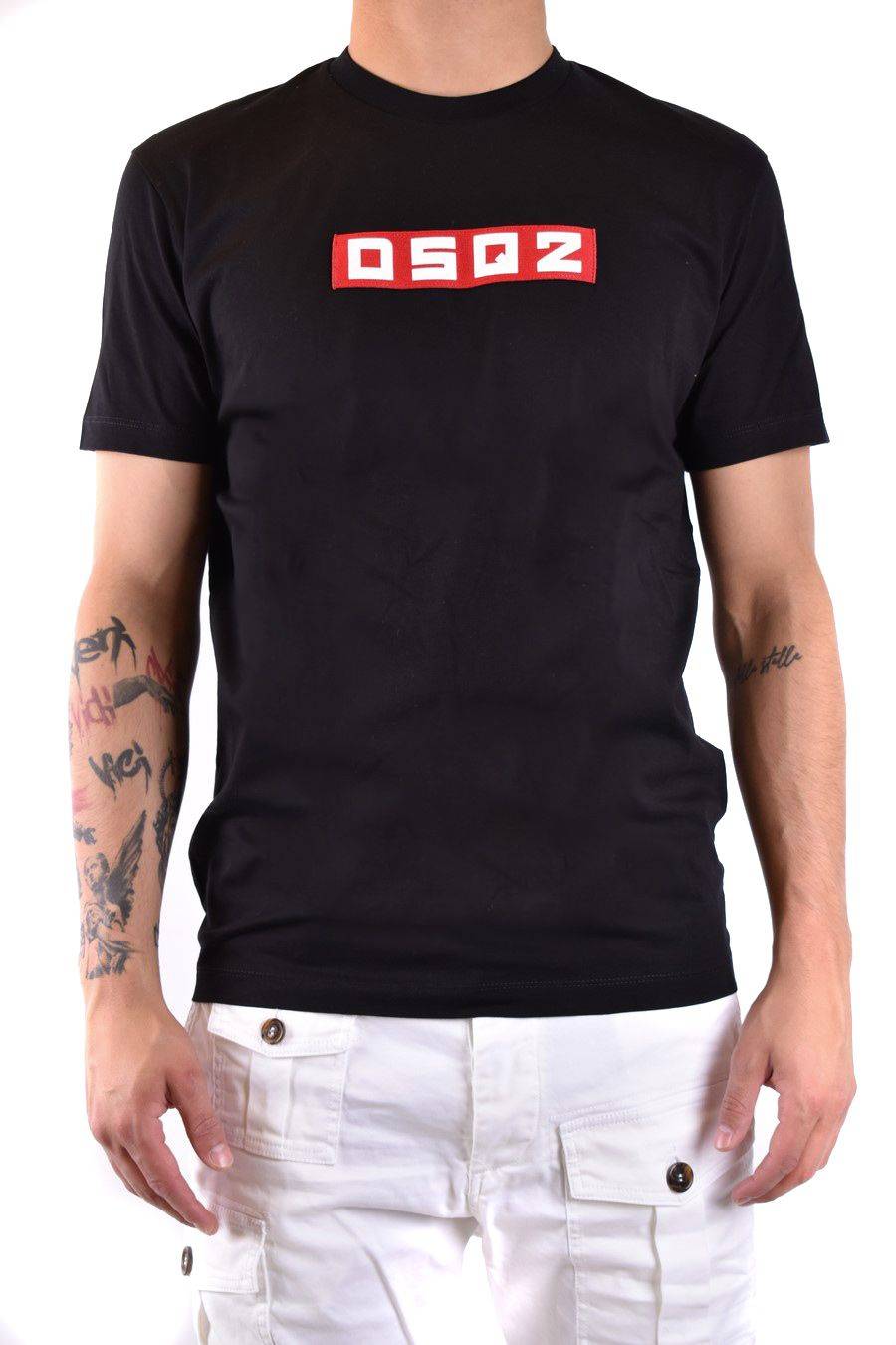 DSQUARED2  T-Shirt Nera In Cotone DSQUARED2 S74GD1223