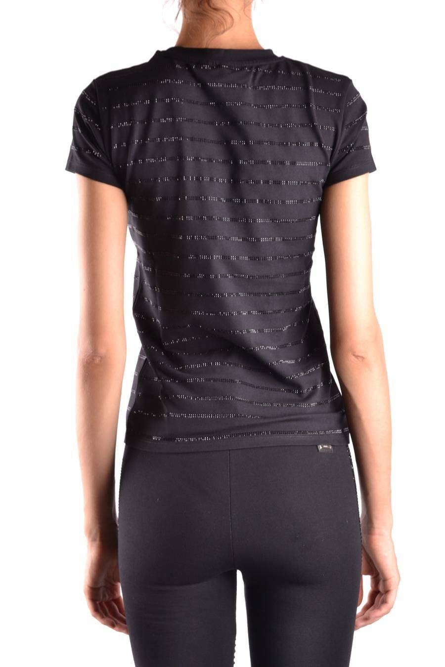 PHILIPP PLEIN  T-shirt Nera In Cotone Elasticizzato Philipp Plein Donna