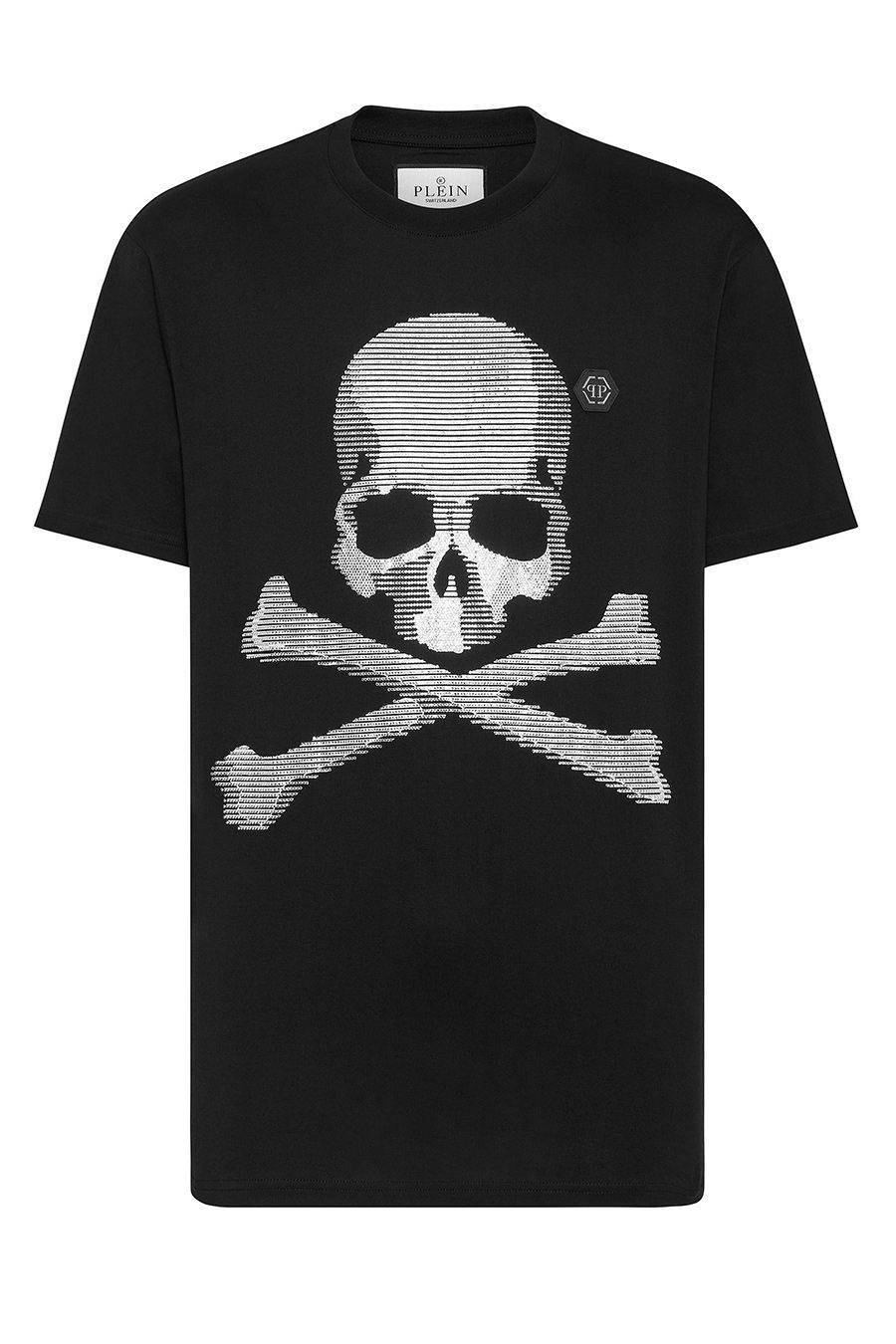 PHILIPP PLEIN  T-Shirt Nera in Cotone Philipp Plein Uomo