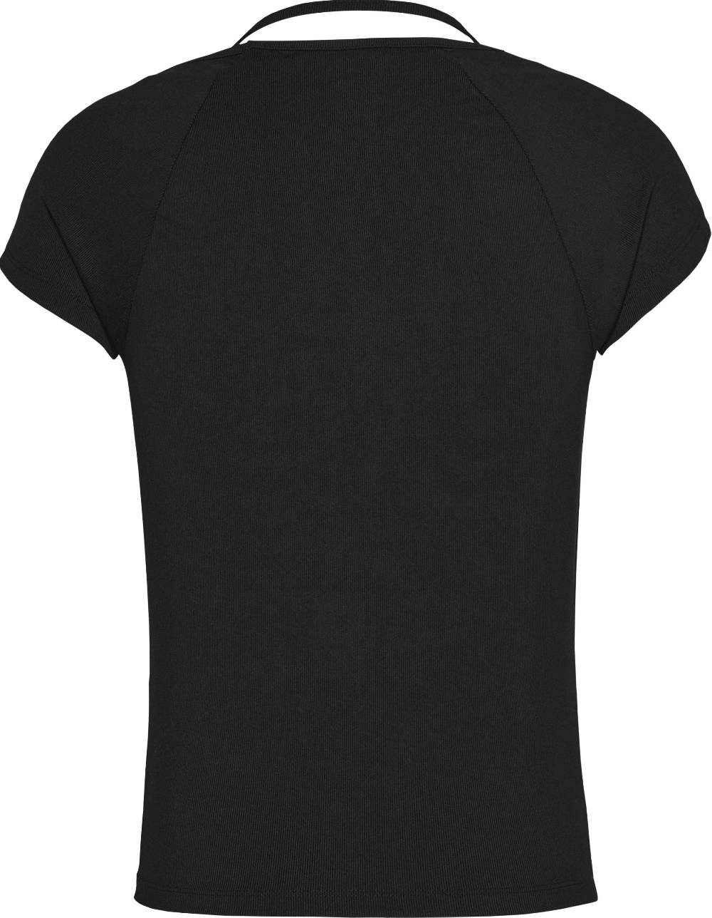 TOMMY JEANS  T-Shirt Nera Tommy Jeans Slim Con Scollo A Halter