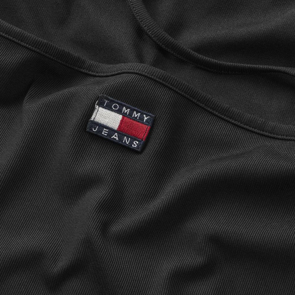 TOMMY JEANS  T-Shirt Nera Tommy Jeans Slim Con Scollo A Halter