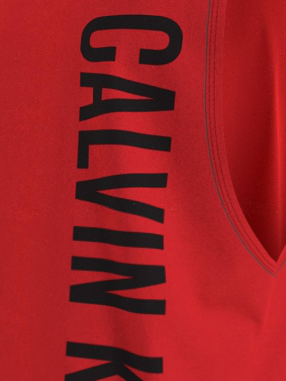 CALVIN KLEIN  T-Shirt Rossa Calvin Klein In Cotone Per Uomo