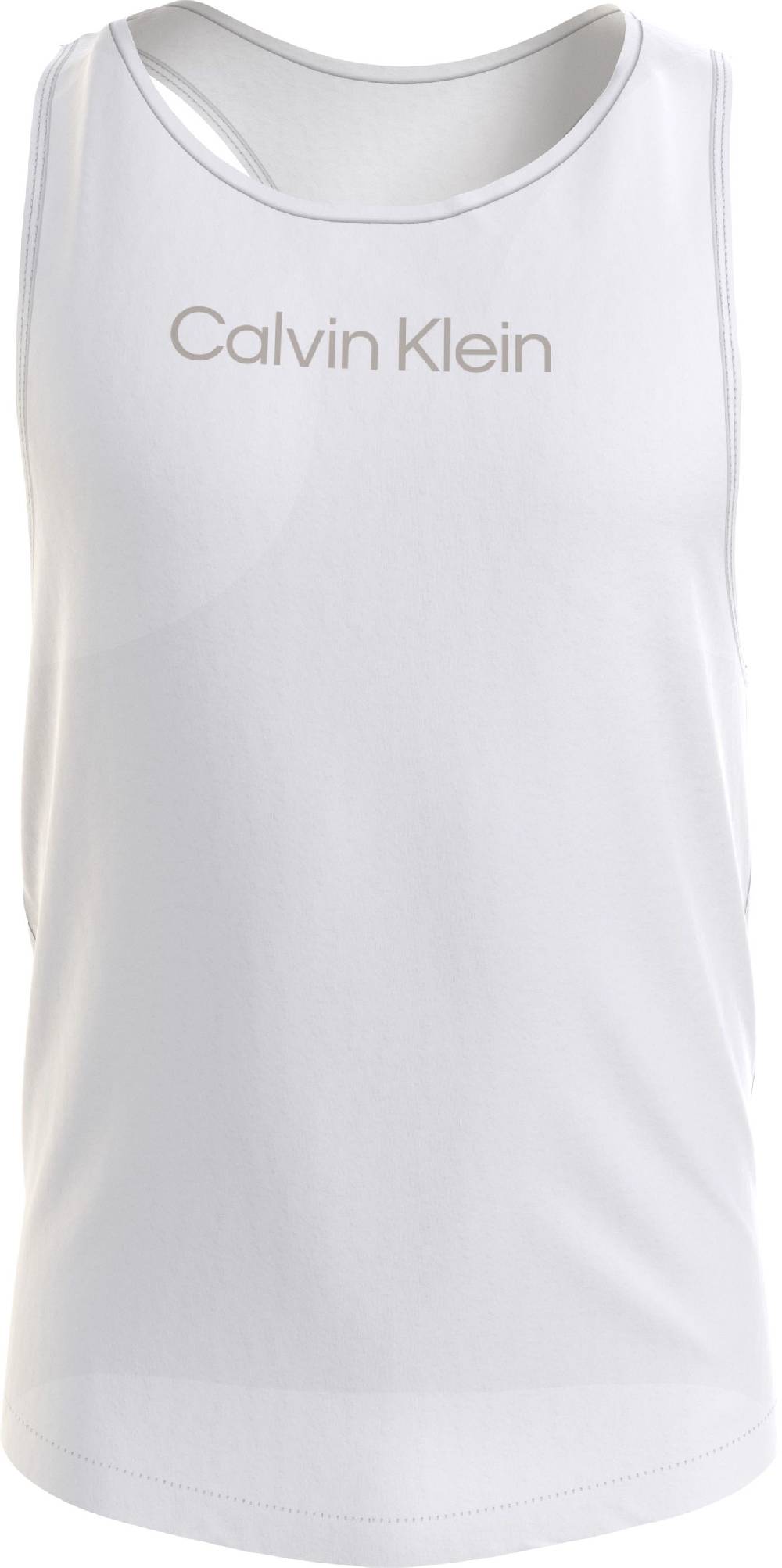 CALVIN KLEIN  T-Shirt Uomo Calvin Klein Bianca in Cotone e Lino