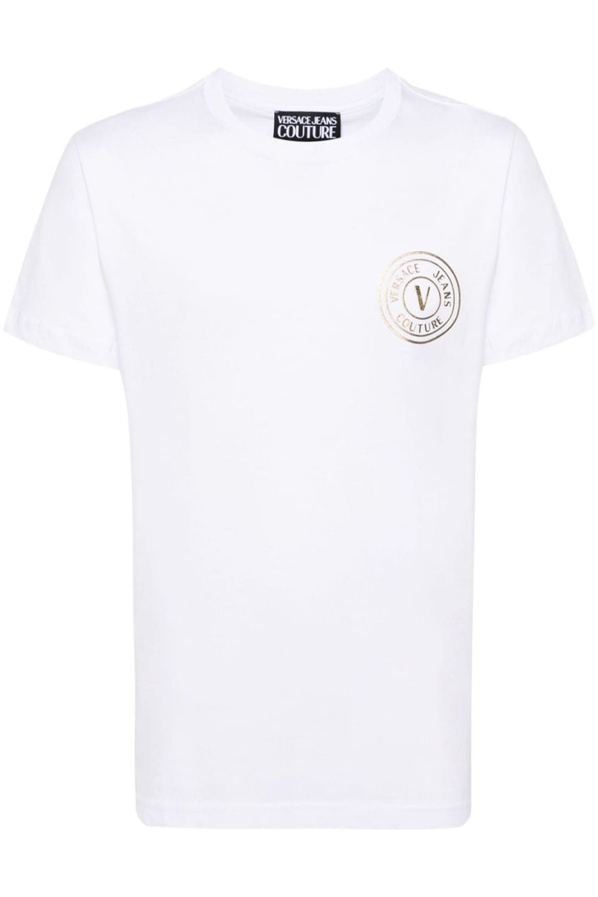 VERSACE JEANS COUTURE  T-Shirt Uomo Cotone Bianco Versace Jeans Couture