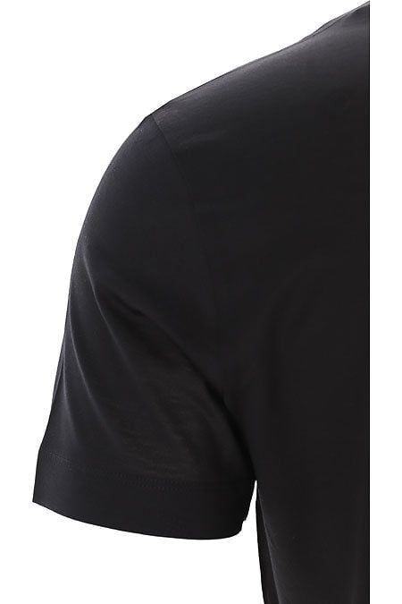 EMPORIO ARMANI  T-Shirt Uomo Emporio Armani In Lyocell E Cotone Nero
