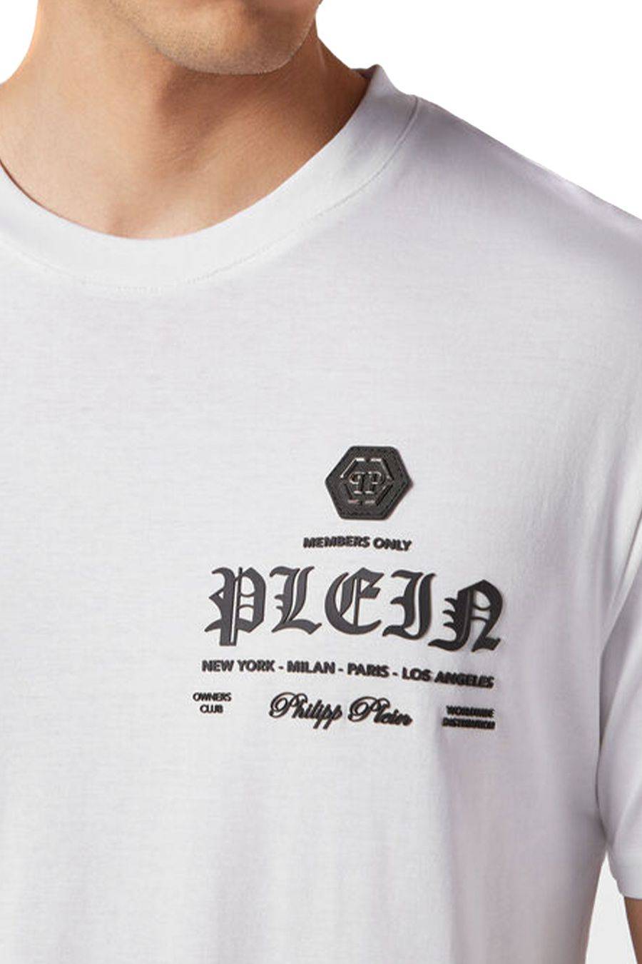 PHILIPP PLEIN  T-Shirt Uomo Philipp Plein Cotone Bianco MTK6842