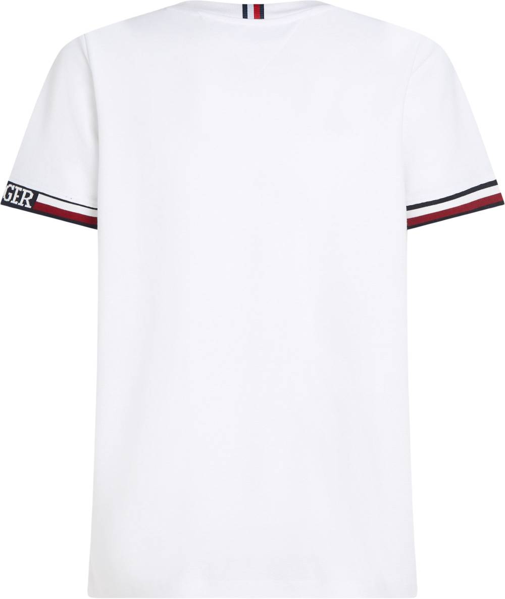 TOMMY HILFIGER  T-Shirt Uomo Tommy Hilfiger Bianca Regular Fit - Misto Cotone