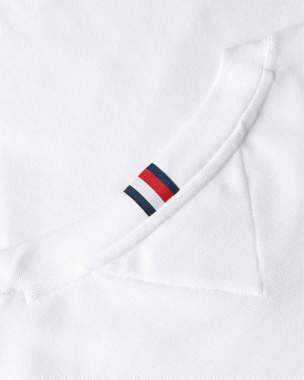 TOMMY HILFIGER  T-Shirt Uomo Tommy Hilfiger Bianca Regular Fit - Misto Cotone