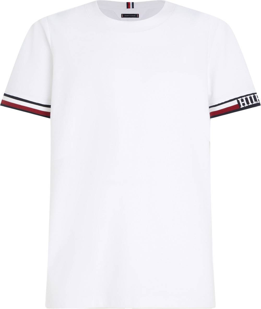 TOMMY HILFIGER  T-Shirt Uomo Tommy Hilfiger Bianca Regular Fit - Misto Cotone