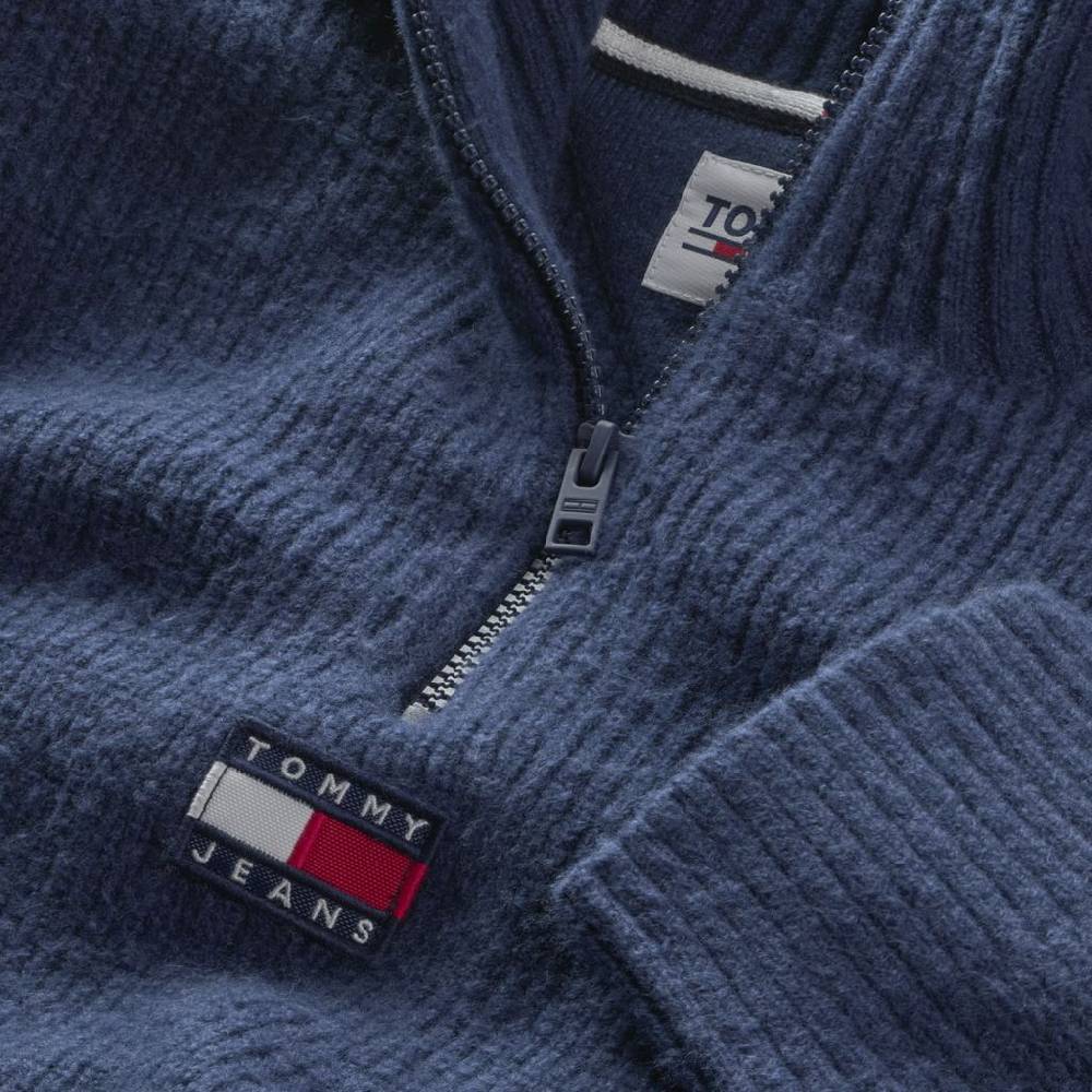 TOMMY JEANS  Felpa Di Cotone Blu Tommy Jeans Uomo
