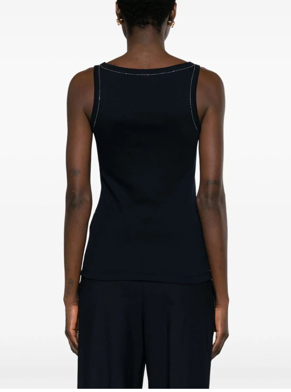 FABIANA FILIPPI  Top Da Donna Nero In Cotone E Elastan Fabiana Filippi