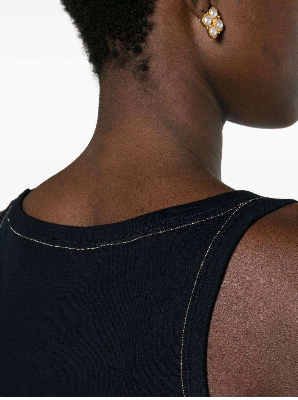 FABIANA FILIPPI  Top Da Donna Nero In Cotone E Elastan Fabiana Filippi