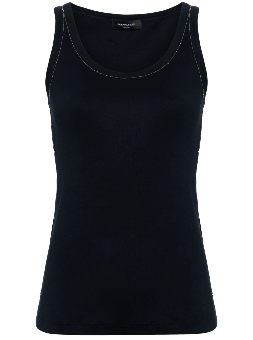 FABIANA FILIPPI  Top da Donna Nero in Cotone e Elastan Fabiana Filippi