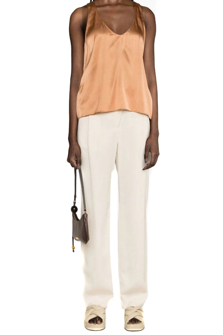 PINKO  Top Donna PINKO In Misto Seta Marrone - 103028A1RIL44