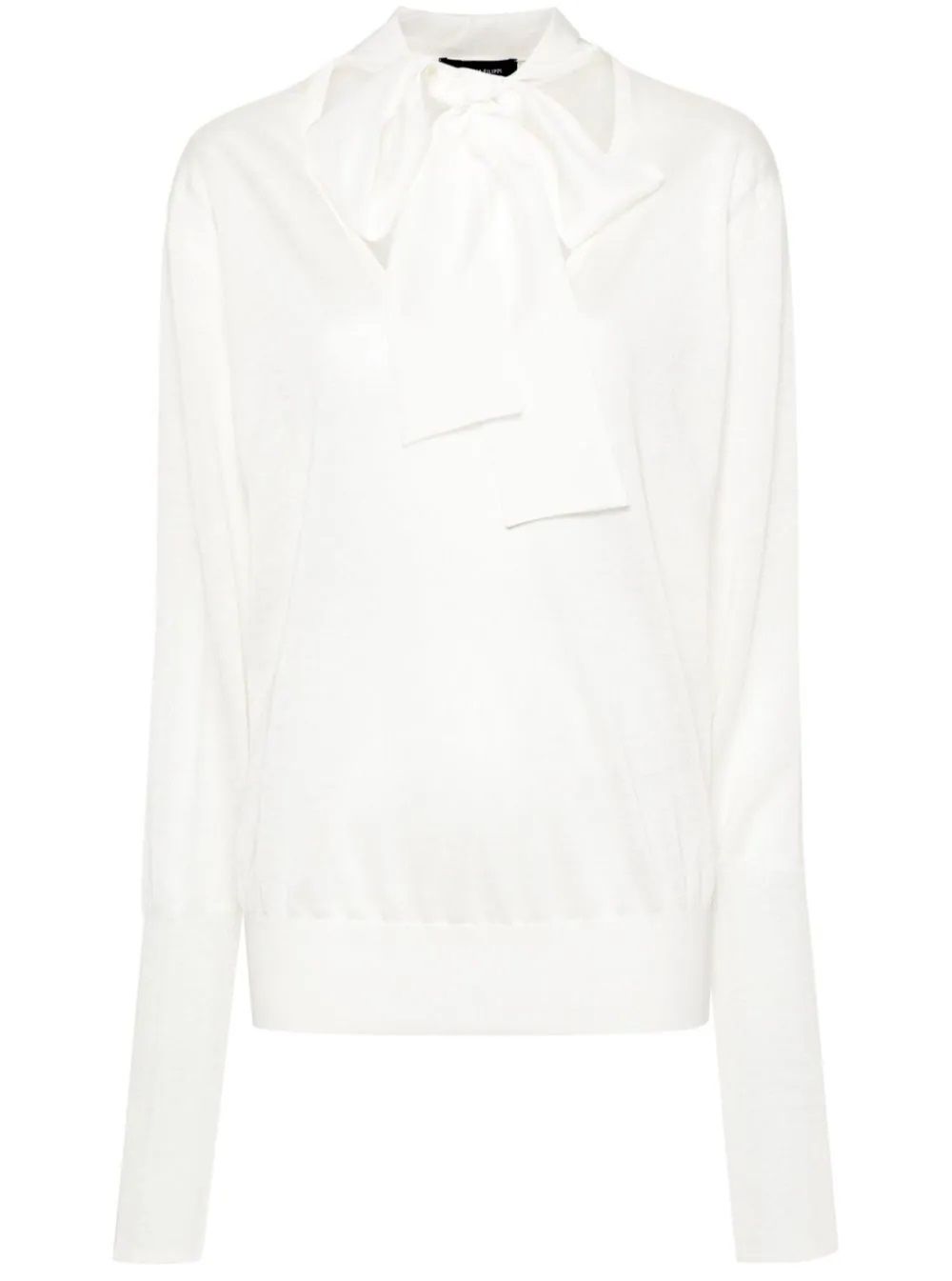 FABIANA FILIPPI  Top in Maglia Bianco Fabiana Filippi 60% Lino 40% Seta