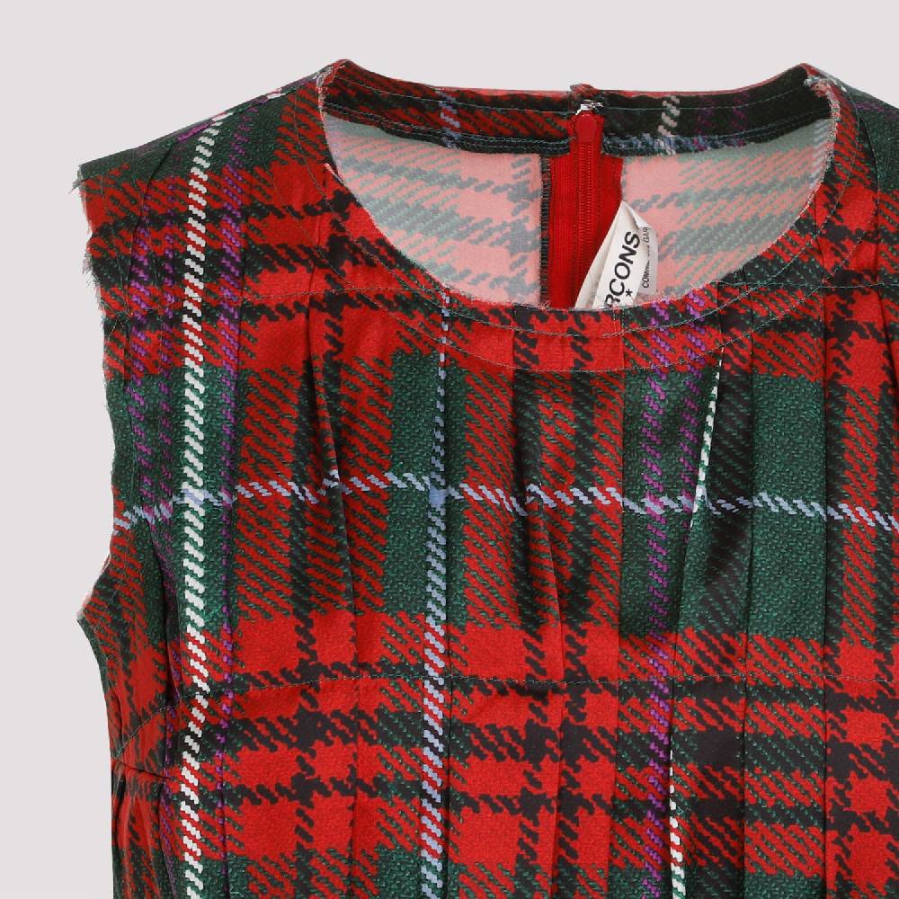 COMME DES GARÇONS  Top Senza Maniche Pieghe Tartan Comme Des Garçons