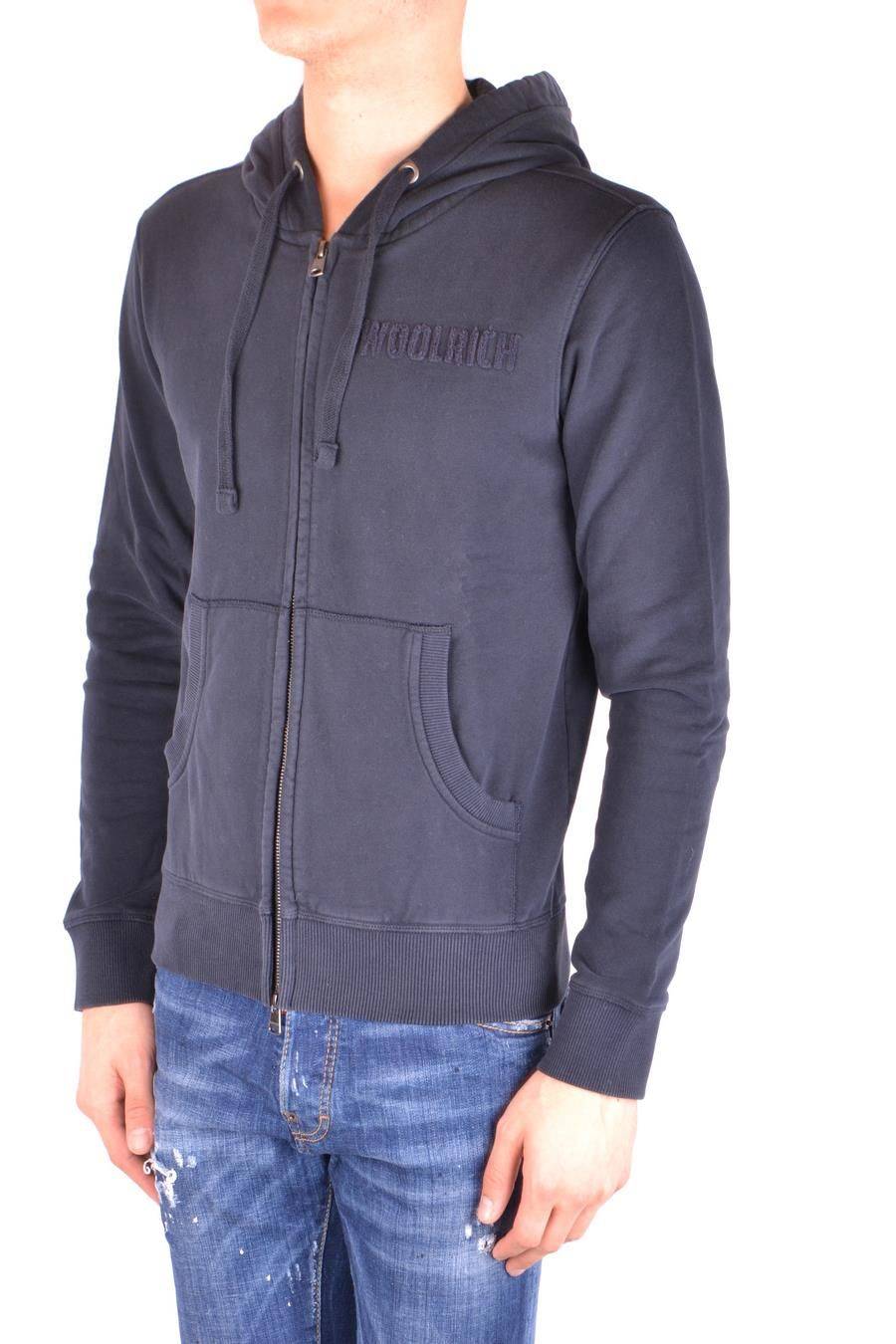 WOOLRICH  Felpa Blu In Cotone Woolrich Da Uomo